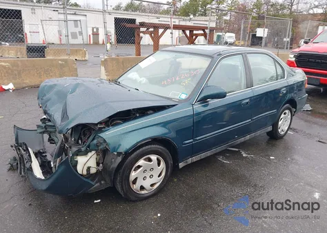 1996 Honda Civic Ex из США, поврежденный, VIN 1HGEJ8643TL037446